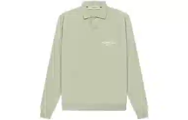 Fear of God Essentials SS22 Ls Polo Seafoam LogoPolo