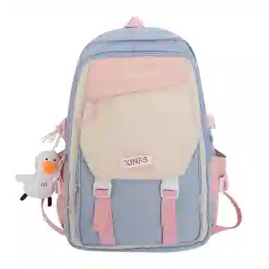 彤彤兔 韩版潮流森系可爱 尼龙 双肩包 女款 黑色/蓝色/红色/绿色