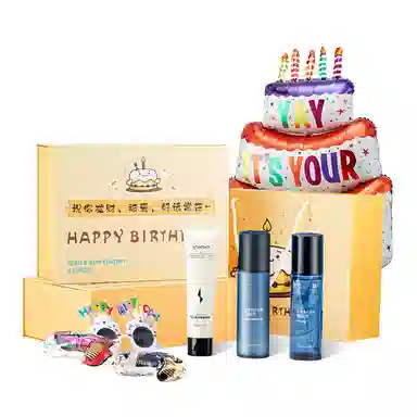 和风雨 生日礼盒 男士护肤套装 保湿控油提亮淡斑清洁滋润补水 护肤三件套/四件套