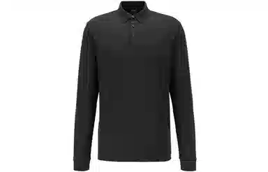 HUGO BOSS Long Sleeve Polo Black
