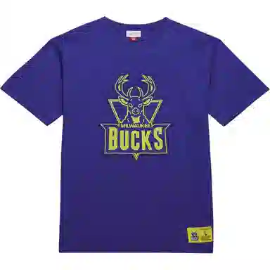 Mitchell Ness x NBA Milwaukee Bucks Neon Nights Premium T