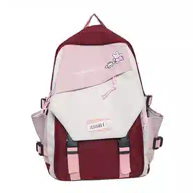 彤彤兔     时尚大容量韩版撞色 尼龙 双肩包 女款 蓝色/绿色/黑色/红色