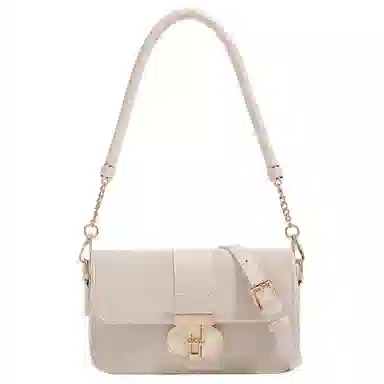 老人头 夏季高级感小众设计精致简约百搭链条小方包 人造革 单肩腋下斜挎手提包 常规 女款 粉色