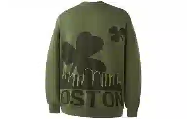NBA Boston Celtics Letter Print Crewneck Sweatshirt Green