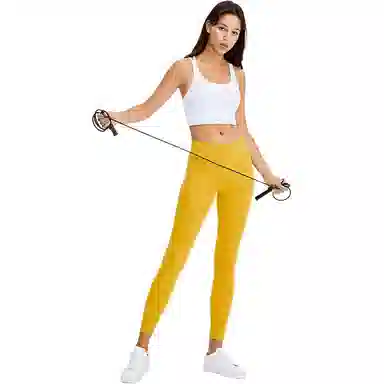 欧迪芬  九分裤轻盈柔顺运动舒适收腰吸湿排汗柔软简约优雅  瑜伽长裤  女款