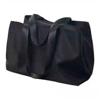 恒源祥 时尚轻便百搭托特包复古通勤腋下包 牛津布 手提单肩包 男女同款情侣款 黑色