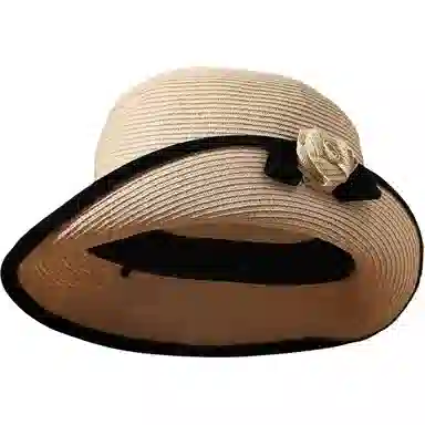 红豆 户外防紫外线 可折叠太阳帽 聚酯纤维 渔夫帽 女款