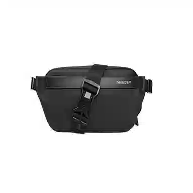 泰克森 多功能运动 皮膜 腰包 常规 男款 黑色/灰色