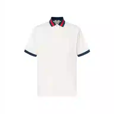 Gucci FW22 Striped Collar Polo White