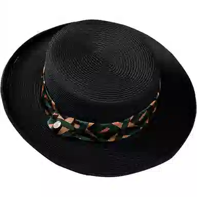 红豆 遮阳帽春夏户外防紫外线草帽可折叠帽子蝴蝶结太阳帽 聚酯纤维 防晒帽 女款