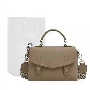 老人头 小众设计感通勤百搭高级质感手拿单肩包 头层牛皮 手提包 常规 女款 多色