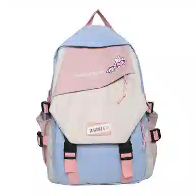 彤彤兔     时尚大容量韩版撞色 尼龙 双肩包 女款 蓝色/绿色/黑色/红色