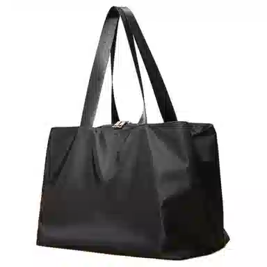 恒源祥 时尚轻便百搭托特包复古通勤腋下包 牛津布 手提单肩包 男女同款情侣款 黑色