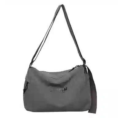 雅鹿 复古休闲旅行休闲简约百搭潮牌 帆布 单肩包帆布包斜挎包 男女同款情侣款 灰色/黑色/绿色/棕色