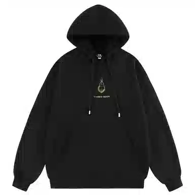 三体 美式百搭印花连帽卫衣 男女同款