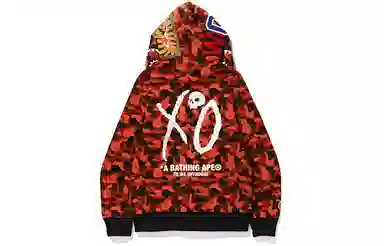 A BATHING APE x XO Camo Shark Full Zip Hoodie