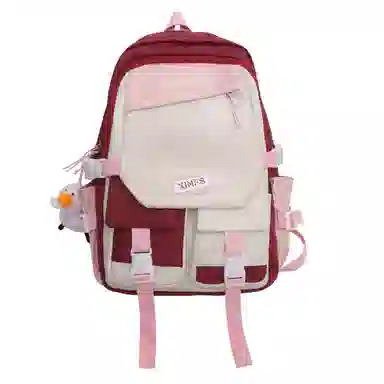 彤彤兔 撞色日系大容量 尼龙 双肩包 女款 多色