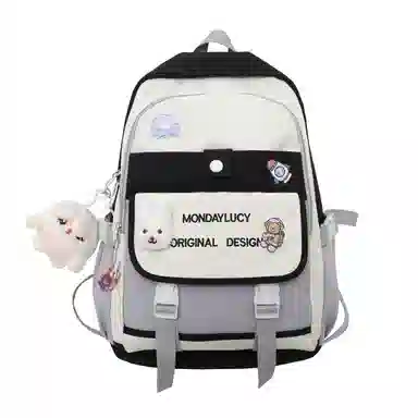 恒源祥 韩版简约时尚 尼龙 双肩包 男女同款情侣款 多色