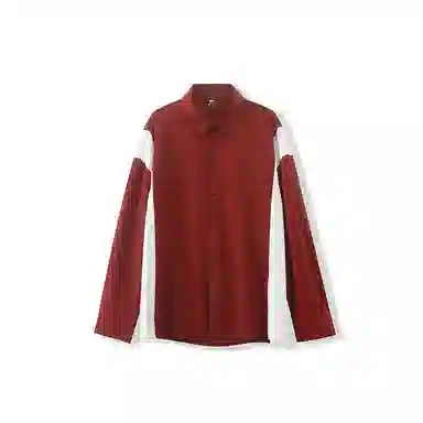 我是大卫 拼色轻薄透气个性宽松长袖衬衫 男女同款