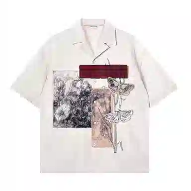 VALLEYOUTH Vintage Embroidered Patchwork Shirt
