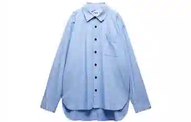 ADER ERROR x ZARA Oversized Shirt Blue