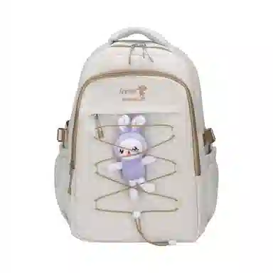 彤彤兔 背包简约学院风书包 尼龙 双肩包 常规 女款 多色