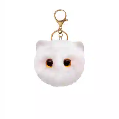 丹琴 害羞腮红猫猫球书包背包钥匙扣包包公仔小黑猫 毛绒 挂件 男女同款情侣款