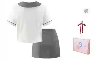 东鲸岁时记 辣妹风流行漂亮衬衫短袖显瘦包臀裙裙装套装 女款 两件装