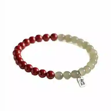 【朱事顺利】 指尖瑰宝 转运珠吉祥如意财运连连#好运 复古风新中式浪漫告白 朱砂 玉石手串 男女同款情侣款