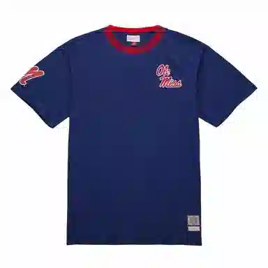 Mitchell Ness x NCAA Ole Miss Rebels Jacquard Ringer T