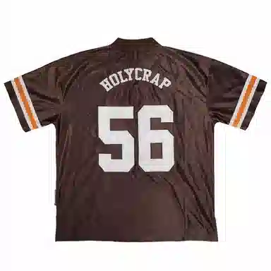 Holycrap Retro Embroidered Jersey Tee Brown