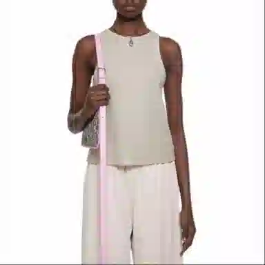 Acne Studios FW24 Waffle Knit Vest Light Grey