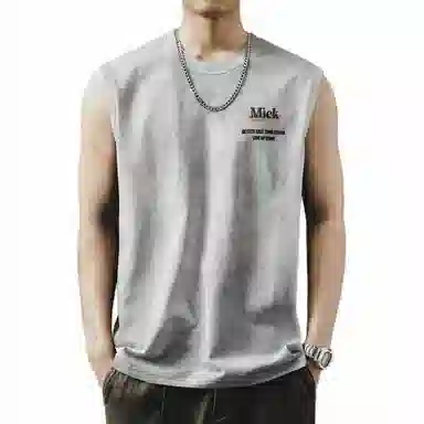 贵色 城市机能风薄款运动坎肩汗衫健身透气无袖美式拼接设计感高端满天星复古印花背心 男女同款