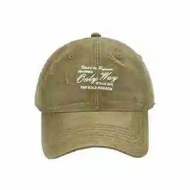 心水好物 软顶水洗破洞韩版大头围复古牛仔显脸小百搭遮阳 棉 鸭舌帽 男女同款情侣款