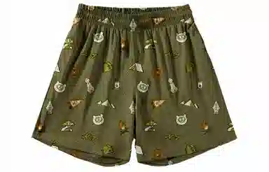 王者荣耀 鲁班七号星空梦想款 趣味创意卡通印花拼接撞色运动篮球家居服系带宽松直筒松弛感慵懒风五分休闲短裤 男女同款