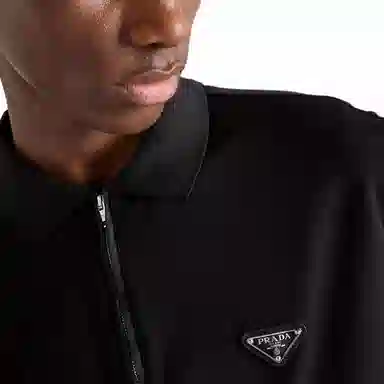 Prada FW24 Logo Polo Black