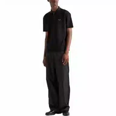 Prada FW24 Logo Polo Black