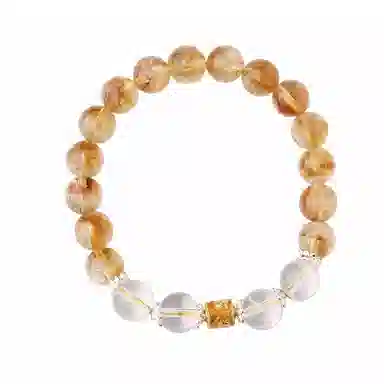 布达拉宫 【八方来财】招财纳福财源滚滚转运珠四季发财简约高级百搭#好运 黄水晶 手串 男女同款情侣款