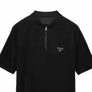 Prada FW24 Logo Polo Black