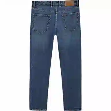 Massimo Dutti Mid-Rise Tapered Jeans Blue