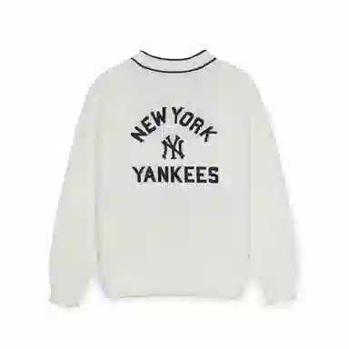 MLB Varsity Basic Button Cardigan Ivory