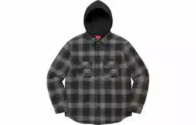 Supreme FW21 Week 9 Hooded Flannel Zip Up Shirt