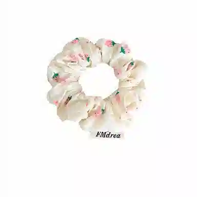 丹琴 甜心粉草莓大肠圈发可爱少女感扎发皮筋头绳丸子头早春甜美不伤发 布艺 发圈 女款