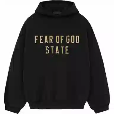 Fear of God Essentials Fleece Hoodie Obsidian Black