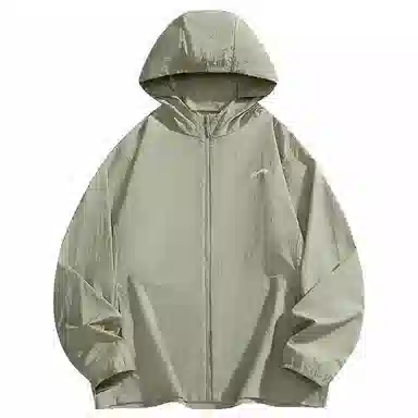 贵人鸟 美式高街简约纯色舒适时尚百搭印花连帽长袖 透气防紫外线防晒服 男女同款