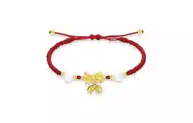 嘉福莱 蝴蝶结 甜美可爱少女心 简约小众精致优雅 通勤百搭校园潮流 琉璃 手链 男女同款情侣款