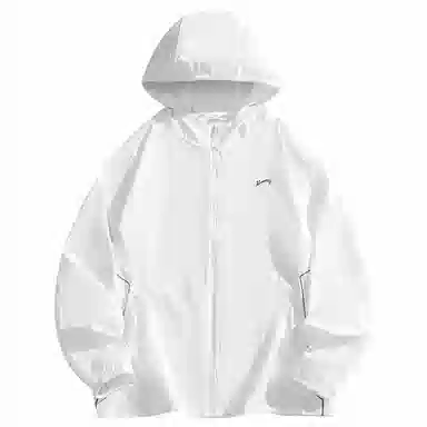 贵人鸟 美式高街简约纯色舒适时尚百搭印花连帽长袖 透气防紫外线防晒服 男女同款