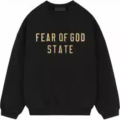 Fear of God Essentials Fleece Crewneck Obsidian Black