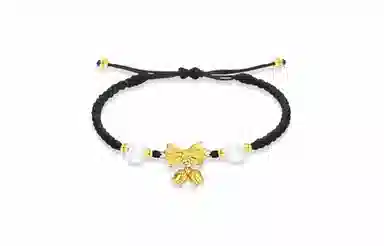 嘉福莱 蝴蝶结 甜美可爱少女心 简约小众精致优雅 通勤百搭校园潮流 琉璃 手链 男女同款情侣款