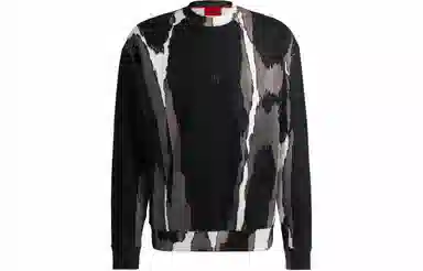 HUGO BOSS Cotton-Terry Sweatshirt With Seasonal Print